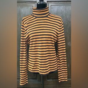 Mountain Lake metallic brown & black turtleneck sweater- Size XL